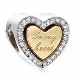 Shine In My Heart Beads Fit 925 Sterling Silver Bead Charm for Bracelet Bangle