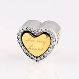 Shine In My Heart Beads Fit 925 Sterling Silver Bead Charm for Bracelet Bangle