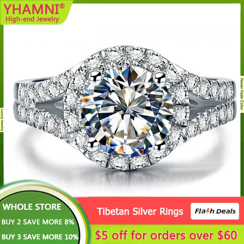 Tibetan Silver CZ Wedding Engagement Band Women's Ring