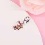 925 Sterling Silver Christmas Man Dangle Bead for Moments Bracelet