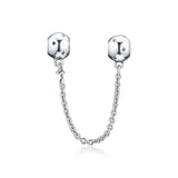 Fantasyland Castle Safety Chain 925 Silver Beads for Moments Bracelet DIY Gift
