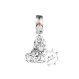 925 Silver Merry Christmas Dangle Bead for Bracelet DIY Jewelry