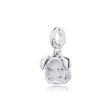 925 Sterling Silver Dog Dangle Bead for Moments Bracelets
