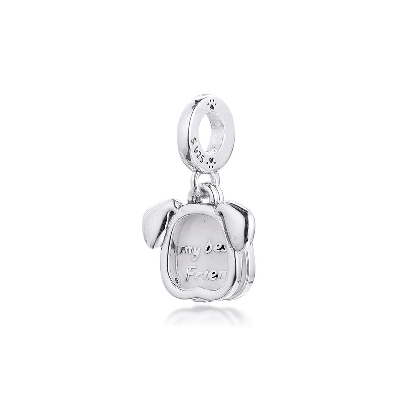 925 Sterling Silver Dog Dangle Bead for Moments Bracelets