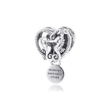 925 Silver Charm Openwork Seahorses Heart Bead for Moments Bracelet