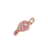 Pink Hot Air Balloon Dangle Rose Charm Bracelet DIY Jewelry