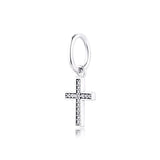 925 Silver Symbol Of Faith Cross Beads for DIY Jewelry