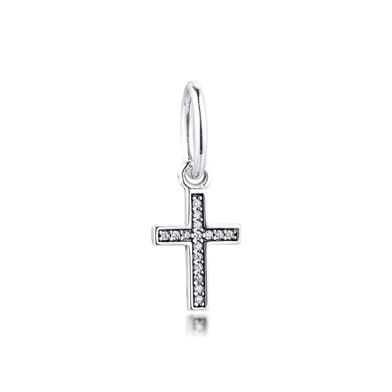 925 Silver Symbol Of Faith Cross Beads for DIY Jewelry