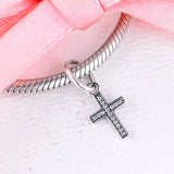 925 Silver Symbol Of Faith Cross Beads for DIY Jewelry