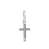 925 Silver Symbol Of Faith Cross Beads for DIY Jewelry
