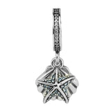 Tropical Starfish & Sea Shell 925 Silver Beads DIY Jewelry