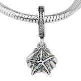 Tropical Starfish & Sea Shell 925 Silver Beads DIY Jewelry