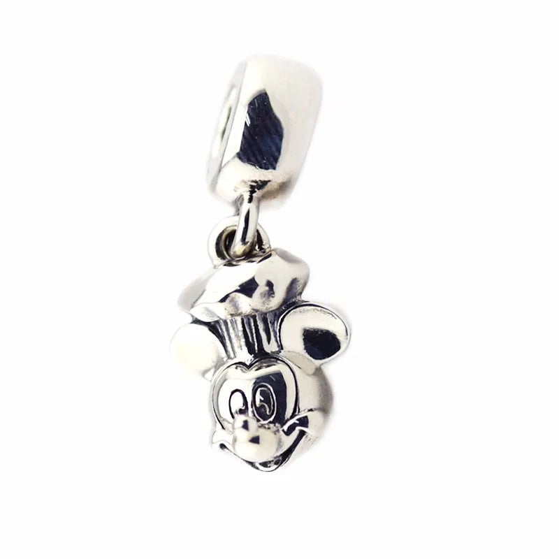 925 Silver Mouse Silhouette Charm Bracelet DIY Crystals