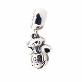 925 Silver Mouse Silhouette Charm Bracelet DIY Crystals