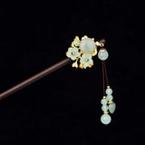Ancient Court Powder Crystal Hair Sticks for Hanfu
