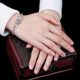 Ancient Pixiu Hetian Jade Craft Charm Women's Silver Jewelry