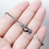 Ancient Pixiu Retro Hetian Jade Craft Charm Women's Silver Jewelry
