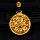 Chinese Hollowed Out Charm Pendant Silver Jewelry