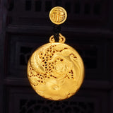 Chinese Traditional Pendant Hollowed Out Charm Silver Jewelry