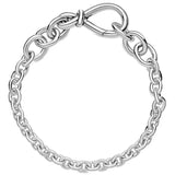 Chunky Infinity Knot Chain Bracelet Bangle 925 Sterling Silver Women Bead Charm