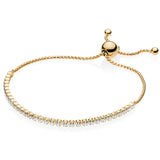 Classic Tennis Sparkling Strand Bracelet 925 Sterling Silver Charm Jewelry DIY