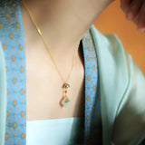Clover Necklace with Hetain Jade Pendant