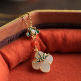 Clover Necklace with Hetain Jade Pendant