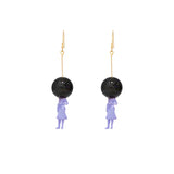 Glass Ball Astronaut Lady Dangle Earrings for Women