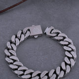 Cross Stainless Steel Cuban Bracelet Brushed Frosted Couple Gift