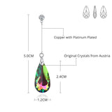 Crystal Water Drop Earrings Long Dangle Wedding Jewelry