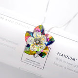 Austria Crystal Flower Pendant Necklace For Women