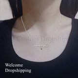 Name Projection Stone Necklace with Photos Personalized Jewelry