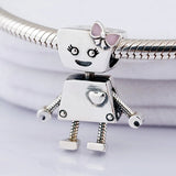 Robot Beads 925 Sterling Silver Charm Bracelet