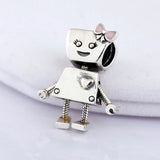 Robot Beads 925 Sterling Silver Charm Bracelet