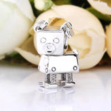 Bobby Bot Dog Beads 925 Sterling Silver Charm Bracelet Bangle DIY Jewelry