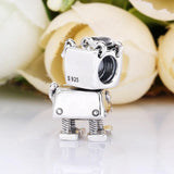 Bobby Bot Dog Beads 925 Sterling Silver Charm Bracelet Bangle DIY Jewelry