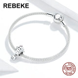 Lovely Succulent Charm Heart Pendant for Bracelets 925 Sterling Silver Jewelry