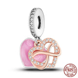 925 Silver Dangle Charm Beads for Bracelet Necklace Jewelry Making