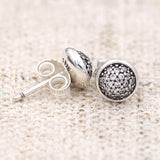 Crystal Studs Earrings 925 Sterling Silver Wedding Party Jewelry