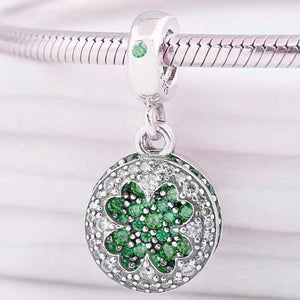 Crystal Four-leaf Clover Pendant Beads for Charm Bracelet