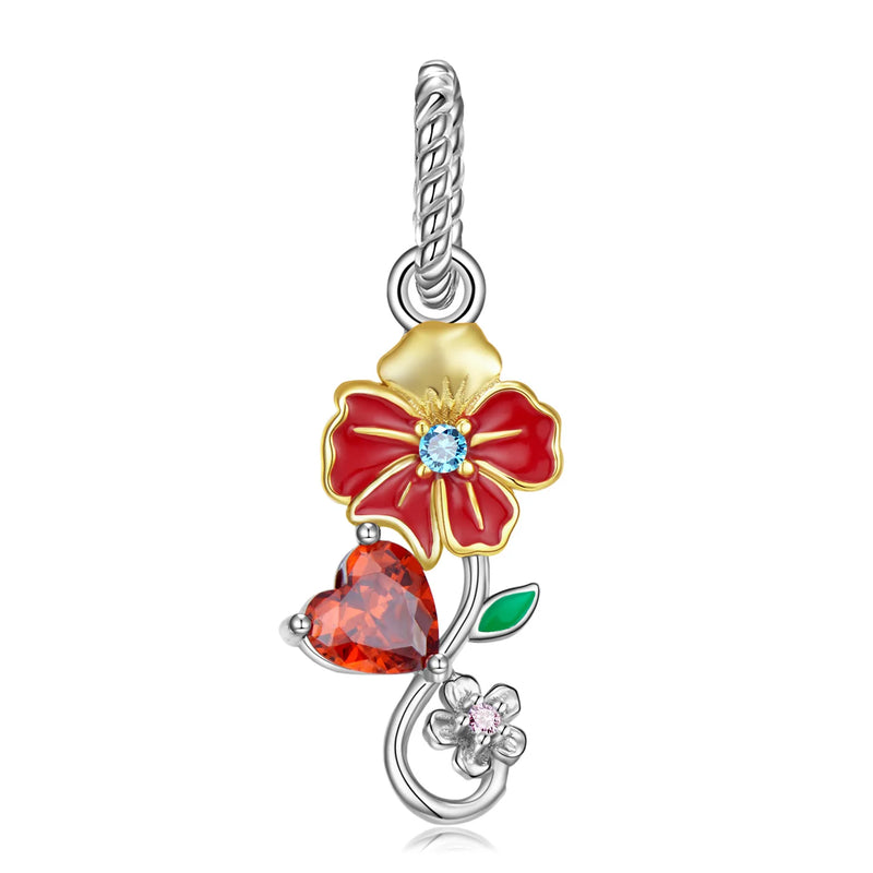 December Flower Language Pendant DIY Bracelet S925 Silver