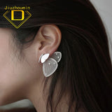 925 Silver Butterfly Zircon Stud Earrings Women's Fine Jewelry