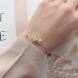 925 Silver Butterfly Bracelet for Women, Adjustable Size