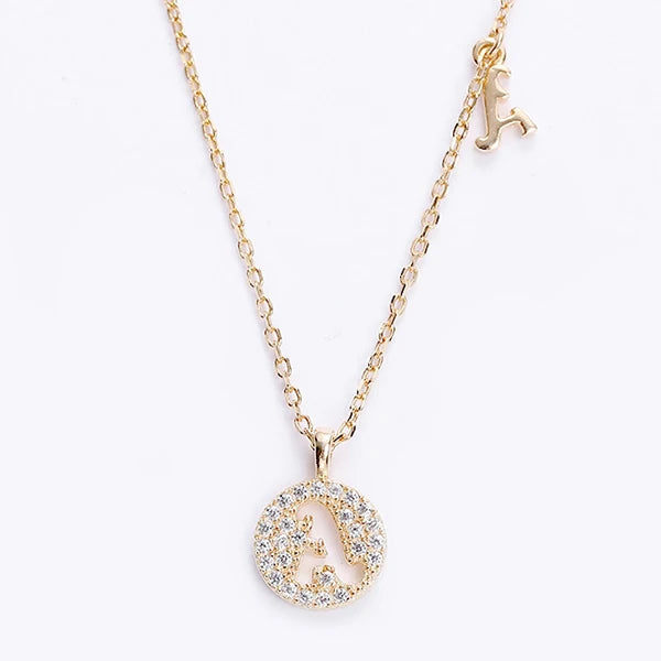 925 Silver Zircon Pendant Necklace Girl Jewelry Gift For Women
