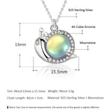 925 Silver Moonstone Snail Necklace Rural Style Personality Clavicle Chain