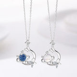 925 Silver Star Sky Bracelet with Zircon Butterfly Pendant