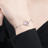 925 Silver Star Sky Bracelet with Zircon Butterfly Pendant