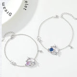925 Silver Star Sky Bracelet with Zircon Butterfly Pendant