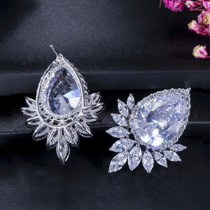 Big Water Drop Diamond Earrings High Carbon Diamond Stud Earrings