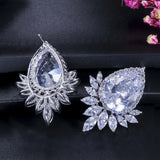 Big Water Drop Diamond Earrings High Carbon Diamond Stud Earrings
